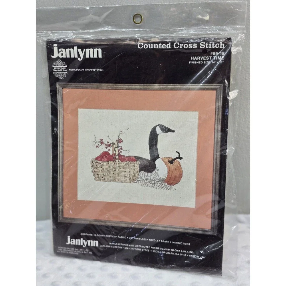 Janlynn Counted Cross Stitch Kit #59-18 Harvest Time New Thanksgiving Halloween
